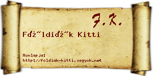 Földiák Kitti névjegykártya