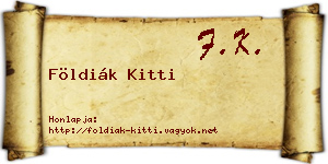 Földiák Kitti névjegykártya
